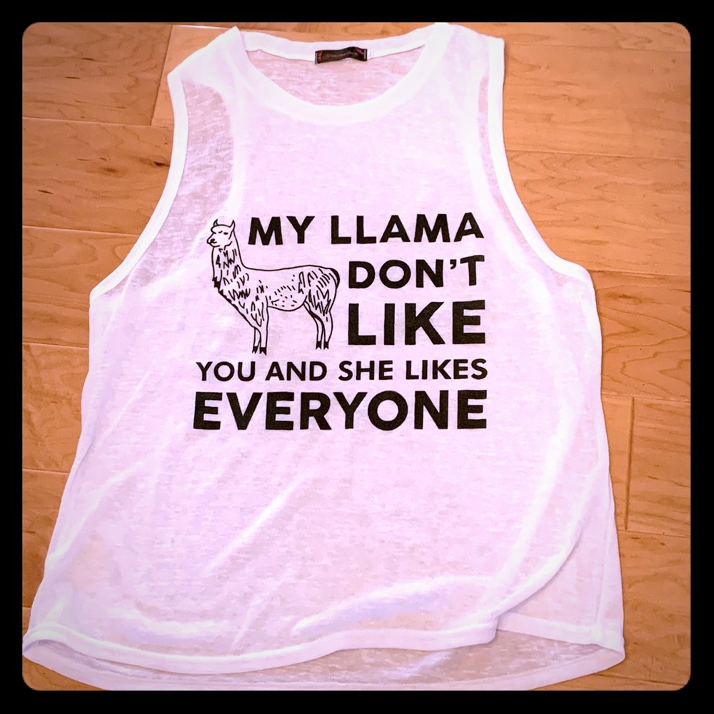 Cute Llama sleeveless tank